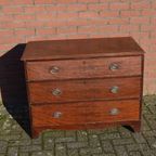 Ladecommode Antiek Eiken Met Mahonie thumbnail 3