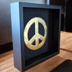 Peace Logo 23Ct Goud Verguld Kunstwerk In Lijst thumbnail 6