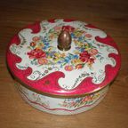 3 X Mooie Vintage Blikken Rond Bloemen Design thumbnail 16