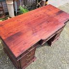 Antieke Engels Bureau, Schrijftafel, Partnerdeks thumbnail 4