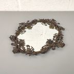 Vintage Messing Spiegel Met Bloemen thumbnail 5