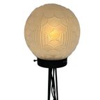 Art Deco - Table Lamp - Satin Glass Dome Resting On Wrought Iron Base - France - Ca. 1930’s thumbnail 5