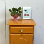 Nachtkastje Dark Orange Restyle & Porselein Knop thumbnail 6
