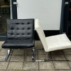 Pair Of Barcelona Style Leather Chairs thumbnail 2