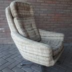 Jaren 60 Vintage Draaifauteuil Retro Draaistoel thumbnail 4
