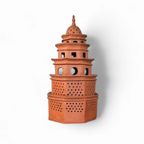 Ceramic / Terracotta / Pagode Lamp 1970's Height 70 Depth 40 Cm thumbnail 3