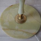 Vintage Tafellamp Vloerlamp Marmer/Onyx Goud thumbnail 4