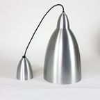 Dutch Design - Dijkstra Holland - Model Vesta 2 - Geborsteld Aluminium - 80'S thumbnail 6