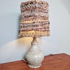 Grote Geëmailleerde Terracotta Lamp, Jaren 70 thumbnail 6