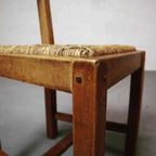 Set Of Six Brutalist, Rustic Dining Chairs thumbnail 11