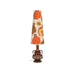 Grote Space Age Vloerlamp Xl Retro Design Oranje Bruin West Germany thumbnail 4