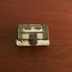 Vintage Klein Sieraden Doosje Kamelen Bot Met Messing, Jaren '70 thumbnail 4