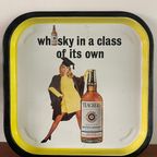 Schotse Whisky Teacher’S Dienblad, Merchandise Item Jaren 70. Metaal Vierkant Blad Met Afgestudee thumbnail 3