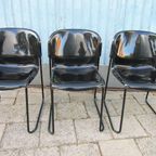 3 Zwarte Retro Design Stoelen Gerd Lange Drabert thumbnail 3