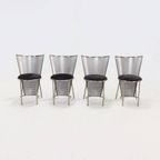 Set Of 4 Sevilla Chairs By Frans Van Praet For Belgo Chrom Belgium 1992 thumbnail 3