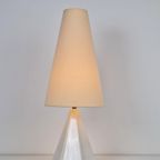 Vintage Geometrische Tafellamp Keramiek ’70 Teepee Lamp Wit thumbnail 11