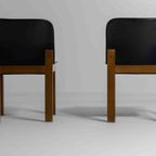 Mid-century Set Van 6 Lederen Eetkamerstoelen Door Arfa & Tobia Scarpa, 1970 thumbnail 6