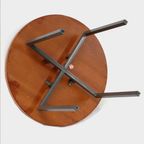 Vintage Mid-century Ronde Bijzettafel Salontafeltje In Teak, 1960s thumbnail 7