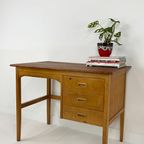 Scandinavisch Vintage Teak Fineren Bureau Veme thumbnail 5