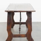 Karaktervolle 18e-eeuwse Antieke Spaanse Side Table/ Eettafel Met Een Prachtig Patina thumbnail 6