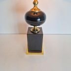 Vintage Le Dauphin Tafellamp Messing Lamp Regency France '70 thumbnail 6