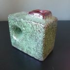 Fat Lava Chimney Vaasje - Groen Bruisglazuur - Afina Rijnsburg thumbnail 3
