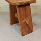 Vintage Japandi Stijl Houten Kruk thumbnail 10