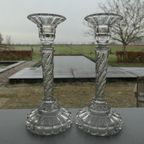 Art Deco Glazen Kandelaar 2X Kristalunie Willem Jacob Rozendaal thumbnail 4