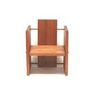 3X Zeer Zeldzame Modenistische Brutalist Fauteuil Ontworpen Door Architect Fritz Zeiger thumbnail 4