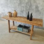 Oude Werkbank Werktafel Sidetable Badkamermeubel 55X170 Cm thumbnail 4