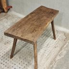 Antieke Landelijke Sidetable Bankje Eikenhout thumbnail 11