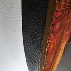 Large Wall Piece Textile Art 1970s / Wooden Frame With Nails thumbnail 11