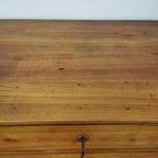 Antieke Vintage Notenhouten Ladekast Wandkast Dressoir thumbnail 13