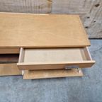 Vintage Dressoir Kastje Retro Dressoirtje Berken Fineer thumbnail 11