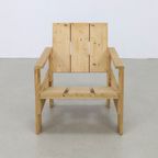Dutch Lounge Chair In The Style Of Gerrit Rietveld, 1980s thumbnail 3