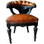 Klassieke Lederen Bureau Stoel thumbnail 3