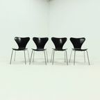 Set Of 4 Butterfly Chairs Model 3107 By Arne Jacobsen For Fritz Hansen 1990s thumbnail 5