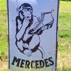 Zeldzaam En Antiek Emaille Bord Mercedes Shoes...top Bord! thumbnail 4