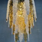 Xl Murano Chandelier Gold/ White Leaves thumbnail 7