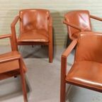 Set Van 4 Leolux Cachucha Leren Stoelen, Hugo De Ruiter thumbnail 2