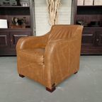 Crawley Classic Chesterfield Fauteuil – Vintage Bruin, Leer thumbnail 3