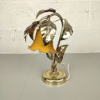 Vintage Bloemlamp Met Glaspasta Kelk thumbnail 3