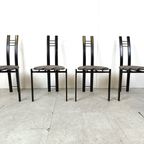 Post Modern Dining Chairs, 1980s Set Of 4 thumbnail 2