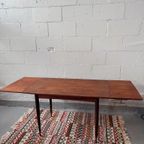 Vintage Eettafel Tafel Teakfineer Uitschuifbaar (W) thumbnail 3