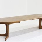 Vintage Deense Grote Ovalen Uitschuifbare Eettafel Xxl thumbnail 5