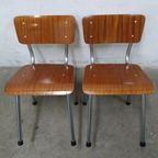 2 School Children'S Chairs Vintage Pagholz thumbnail 2