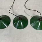 3X Industriële Hanglamp – Groene Emaille thumbnail 5