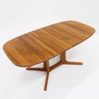Vintage Deense Ovalen Uitschuifbare Eettafel  Dyrlund Massief Teak thumbnail 3
