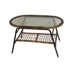 Rohe Noordwolde - Side Or Coffee Table With Rattan / Wicker And Glass Top thumbnail 3
