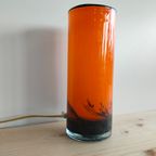 Vintage Glazen Lamp Jaren 70 (Stijl) Oranje Zwart thumbnail 5